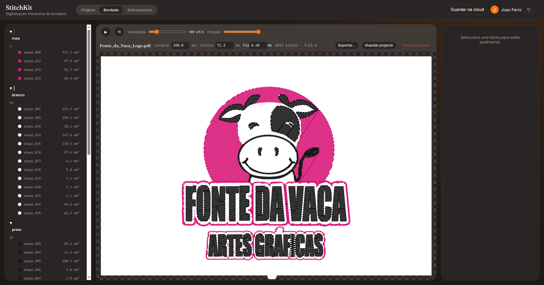 StitchKit editor with a logo loaded